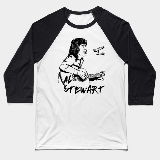 Al Stewart Baseball T-Shirt by Erena Samohai